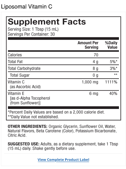 Dr. Mercola Liposomal Vitamin C Liquid 5