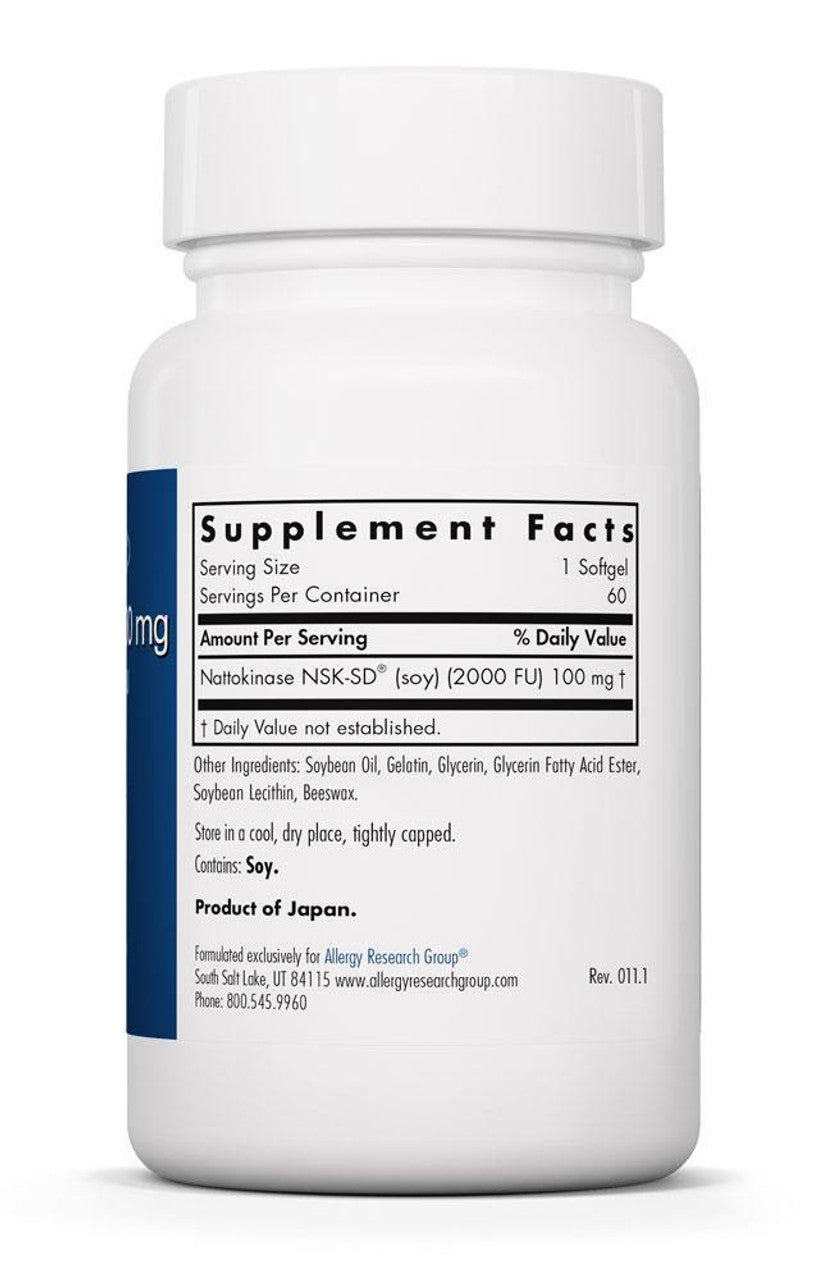 Allergy Research Group Nattokinase 100mg Softgels 4