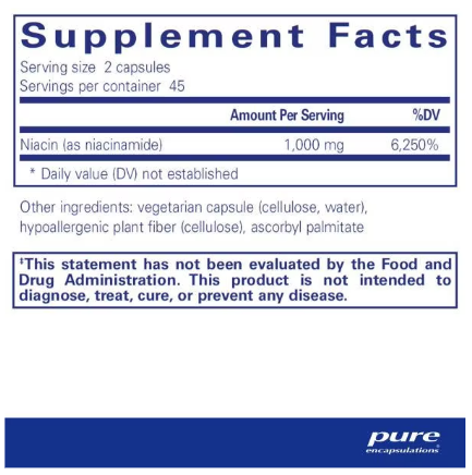 Pure Encapsulations Niacinamide Capsules