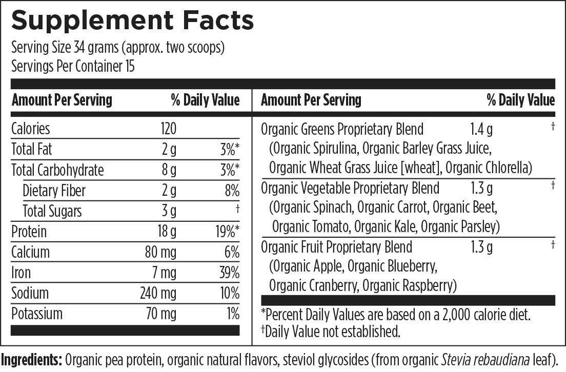 Designs for health organic pure pea powder