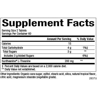 Natural Factors Suntheanine L-Theanine Chewable Tablets 2