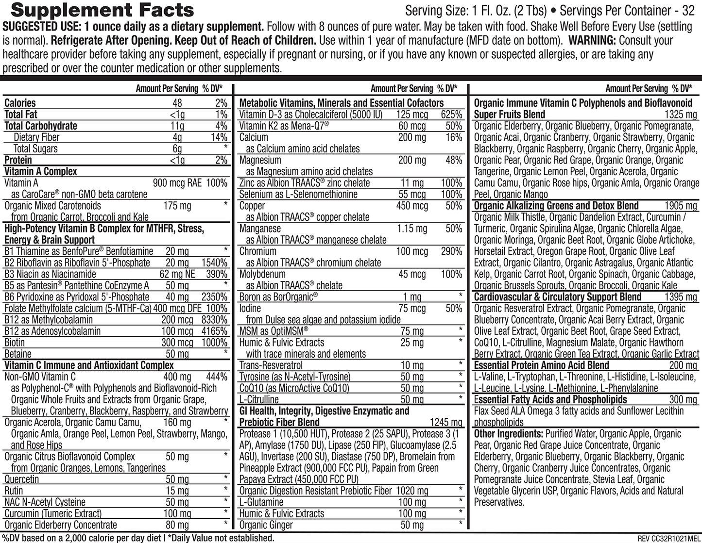 Mother Earth Labs Comprehensive Core Liquid 3