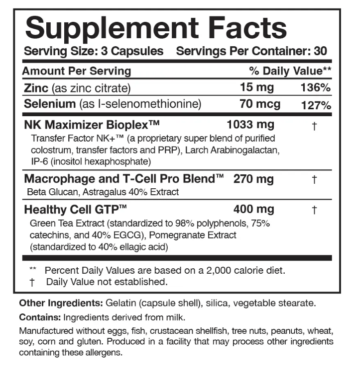 Researched Nutritionals Transfer Factor Multi-Immune (Mushroom Free) Capsules 5