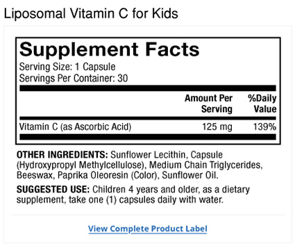 Dr. Mercola Liposomal Vitamin C - Kids 4