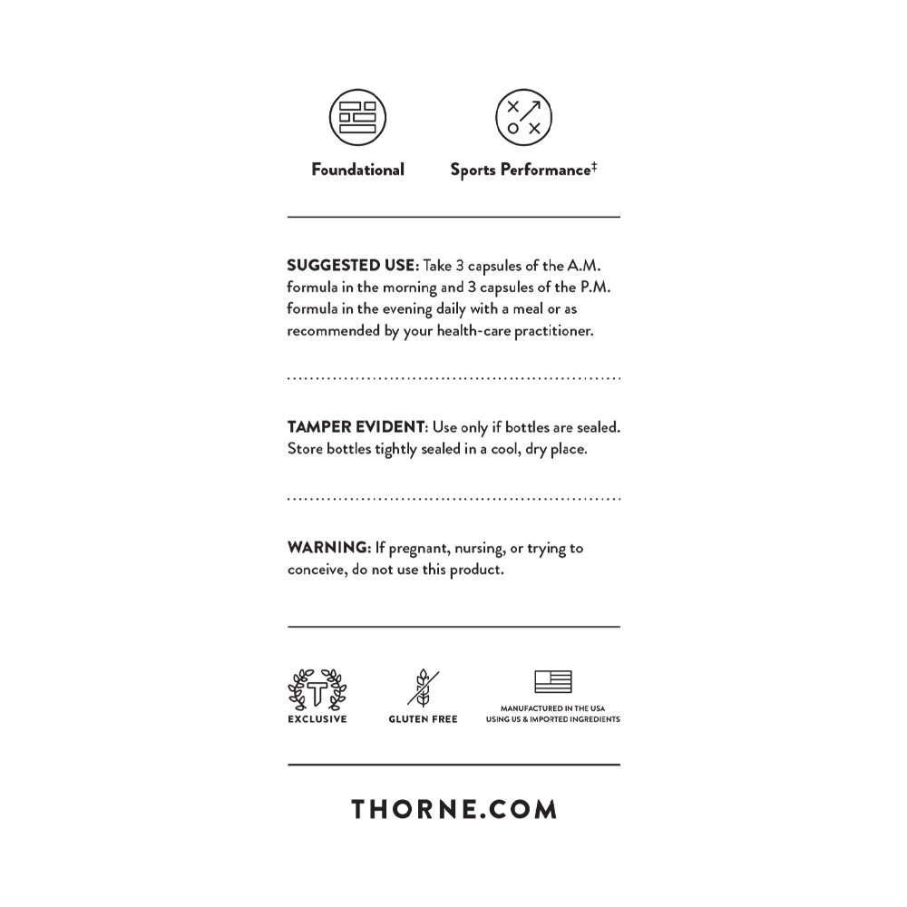 Thorne Multi-Vitamin Elite AM/PM Capsules