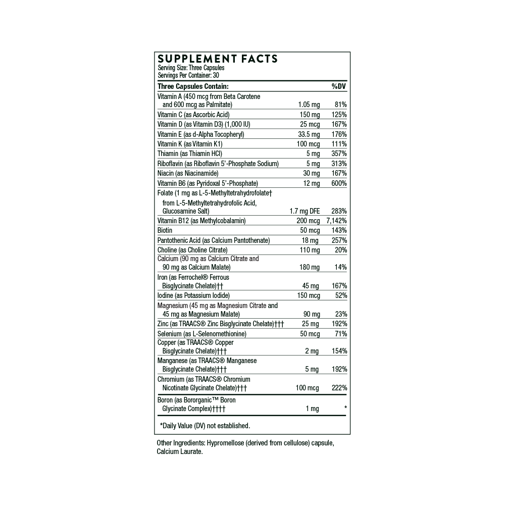 Thorne Basic Prenatal Capsules 8