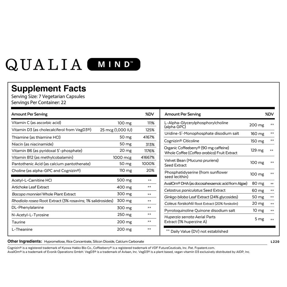 Qualia Mind Capsules - Premium Cognitive Support