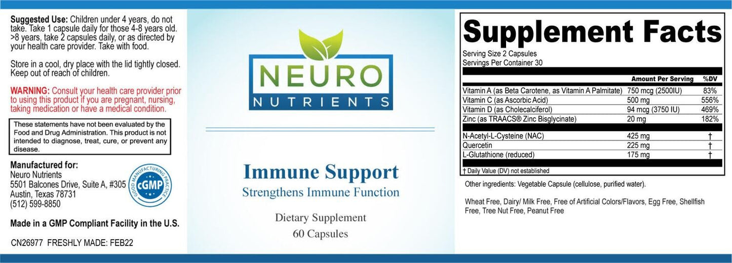 Neuro Nutrients Immune Support Capsules