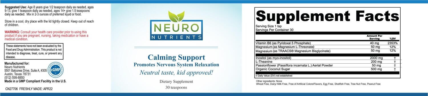 Neuro Nutrients Calming Support Powder 2