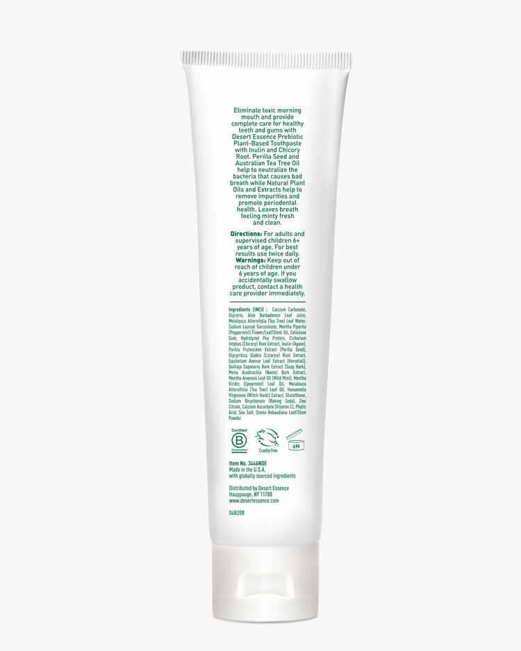 Desert Essence Prebiotic Plant-Based Mint Toothpaste 2