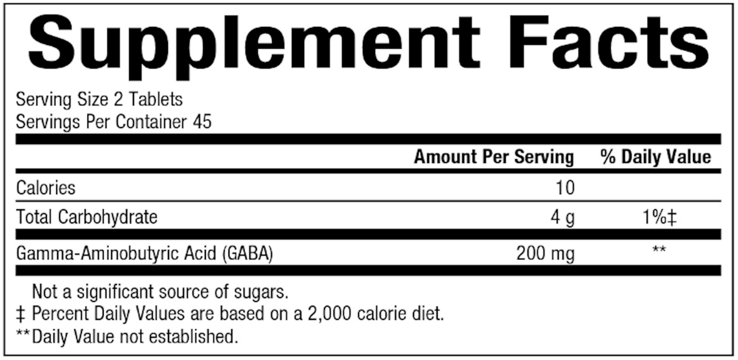 Bioclinic Naturals GABA-Pro Chewable Tablets 2
