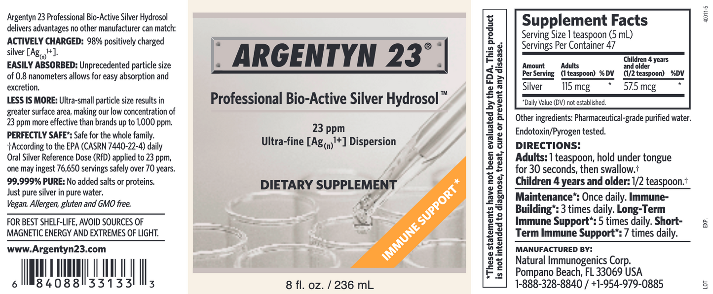 Argentyn 23 Colloidal Silver - Bio Active Silver Hydrosol 4oz 2