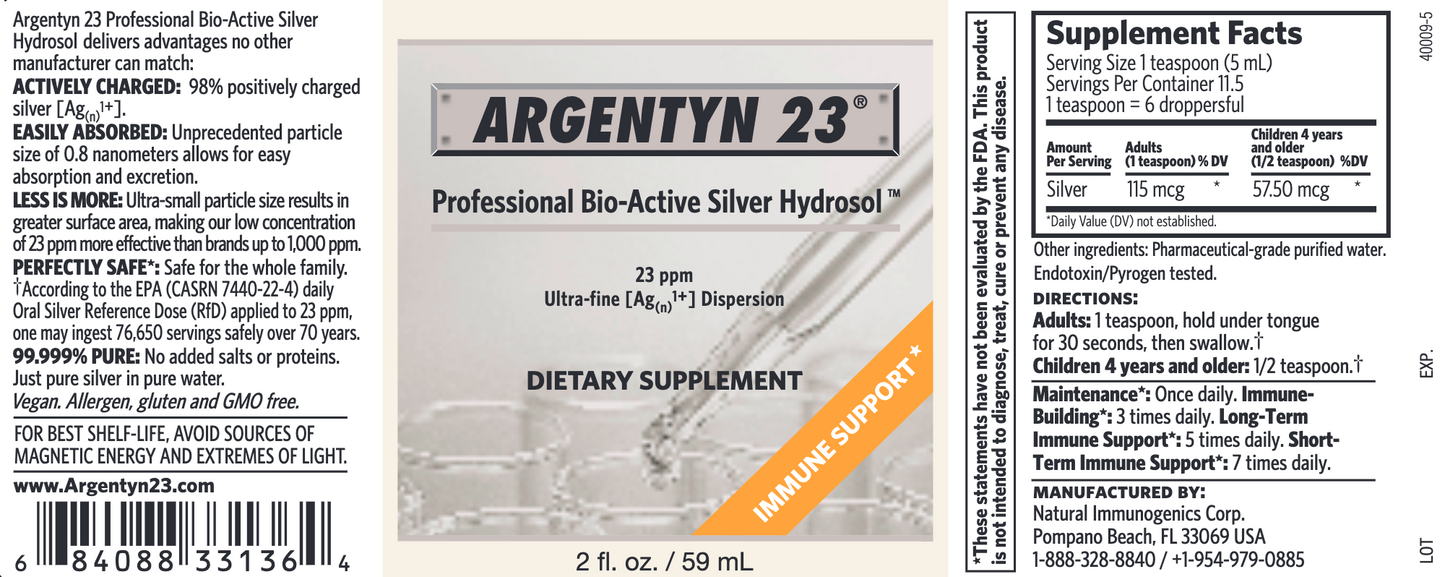 Argentyn 23 Colloidal Silver 2oz - Dropper Bottle 3