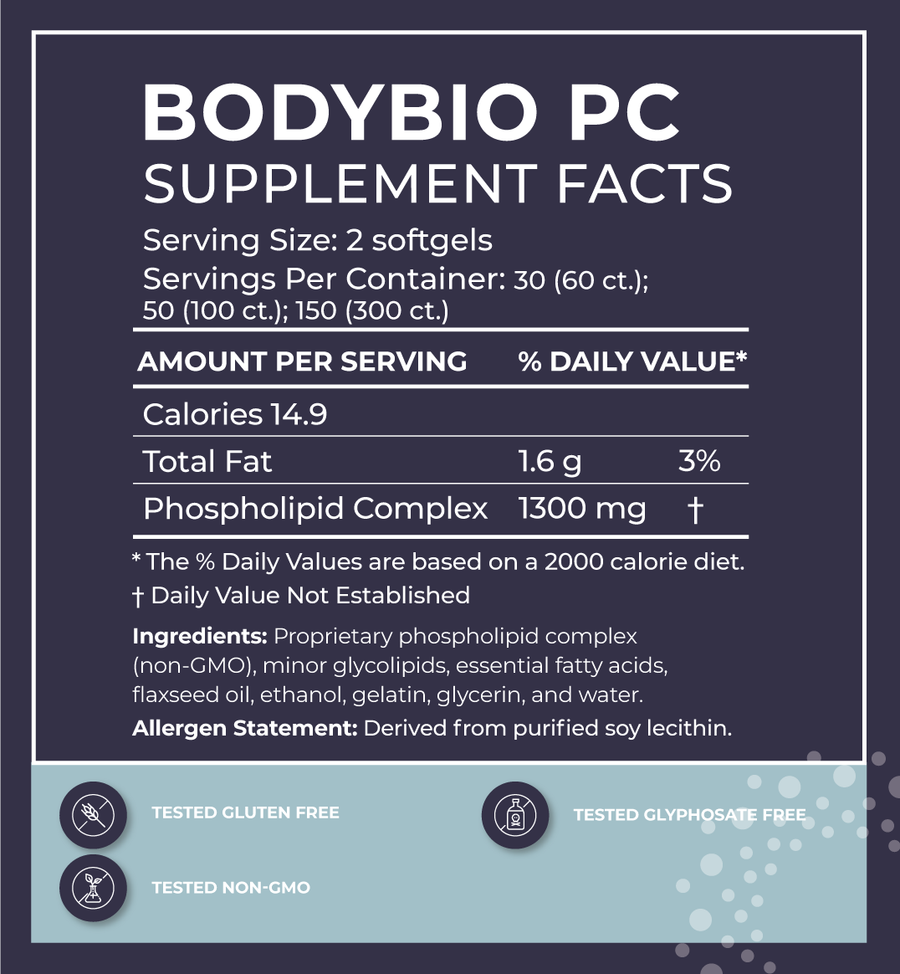 BodyBio PC (Phosphatidylcholine) Softgels 3