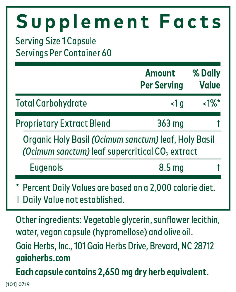 Gaia Herbs Professional Holy Basil Liquid Phyto-Caps 2