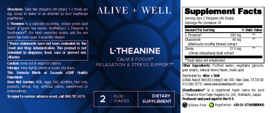 Alive and Well L-Theanine Liquid 3