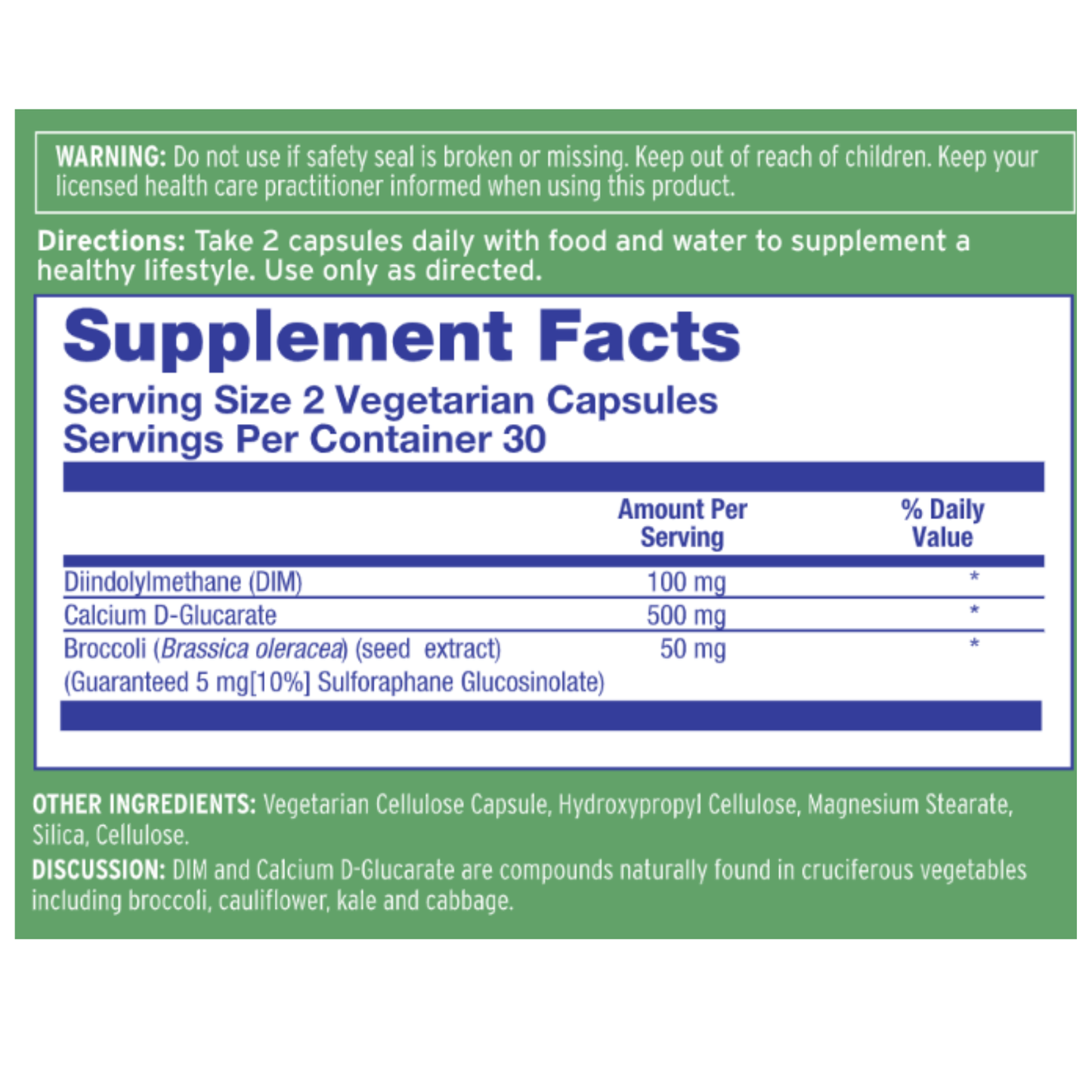 Emerita DIM Formula with Calcium D-Glucarate Capsules 2