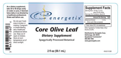 Energetix Core Olive Leaf Liquid 3