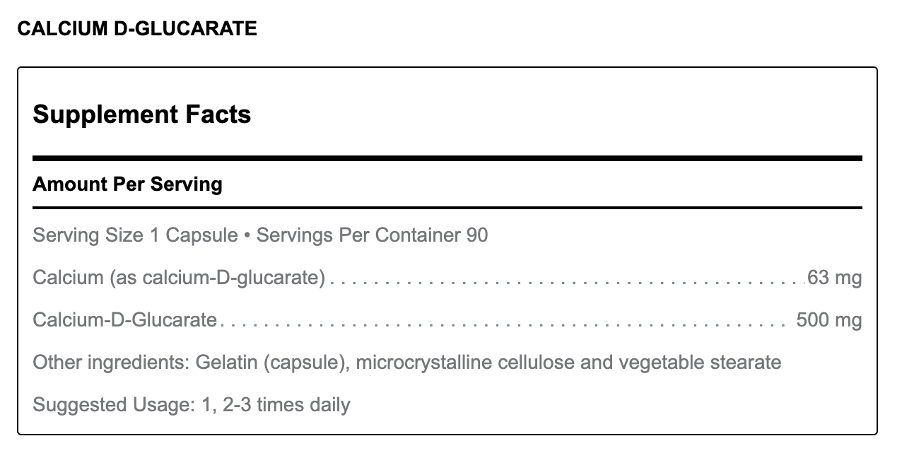 Douglas Labs Calcium d-Glucarate Capsules 2