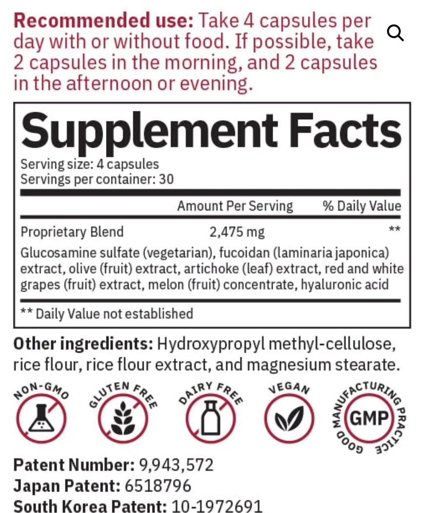 Image of a bottle labeled "Endocalyx Pro Vascular Health" dietary supplement.
