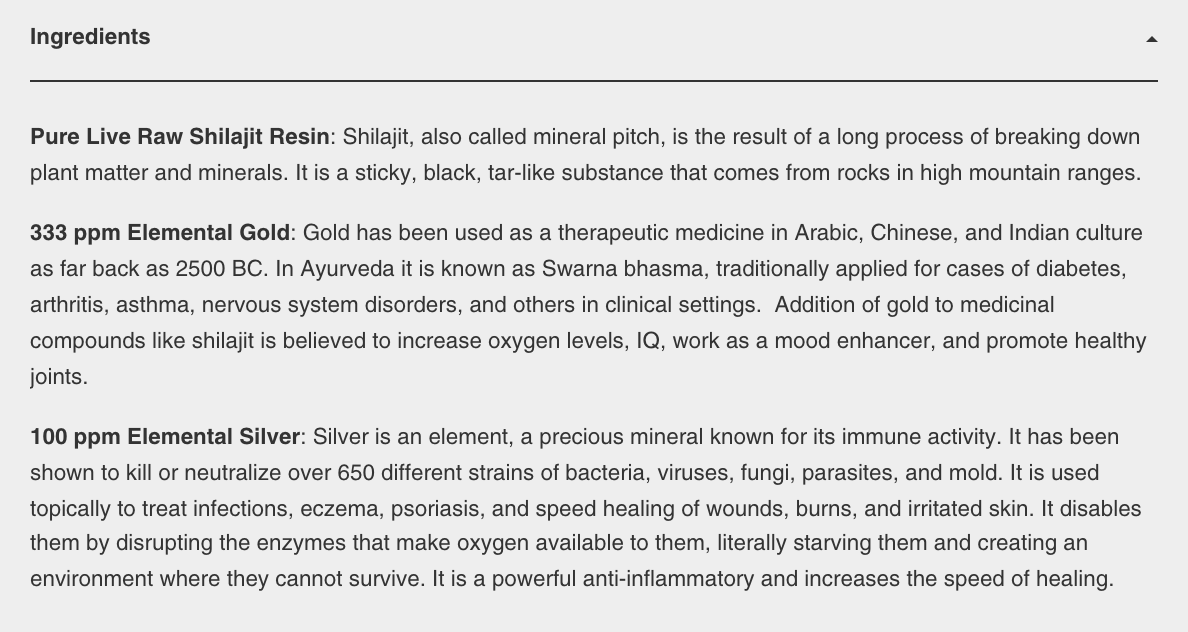 Cymbiotika Shilajit Black Gold - Mineral Resin 4