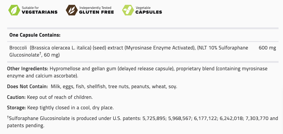 NuMedica BrocColinate Activated Capsules 2