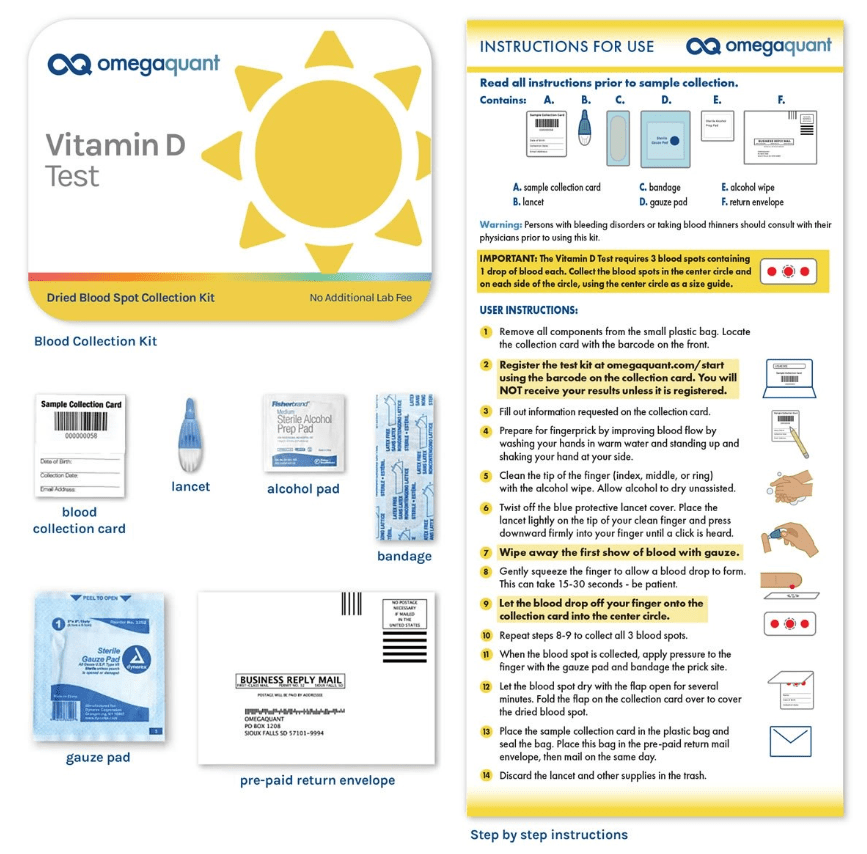 OmegaQuant Vitamin D Test Kit 3