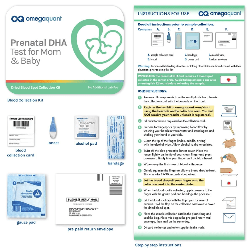 OmegaQuant Prenatal DHA Test Kit 3