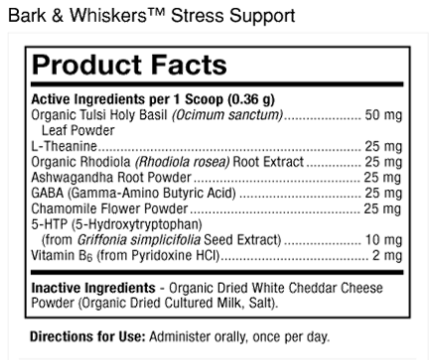 Dr. Mercola Bark&Whiskers Stress Support Powder for Pets 2