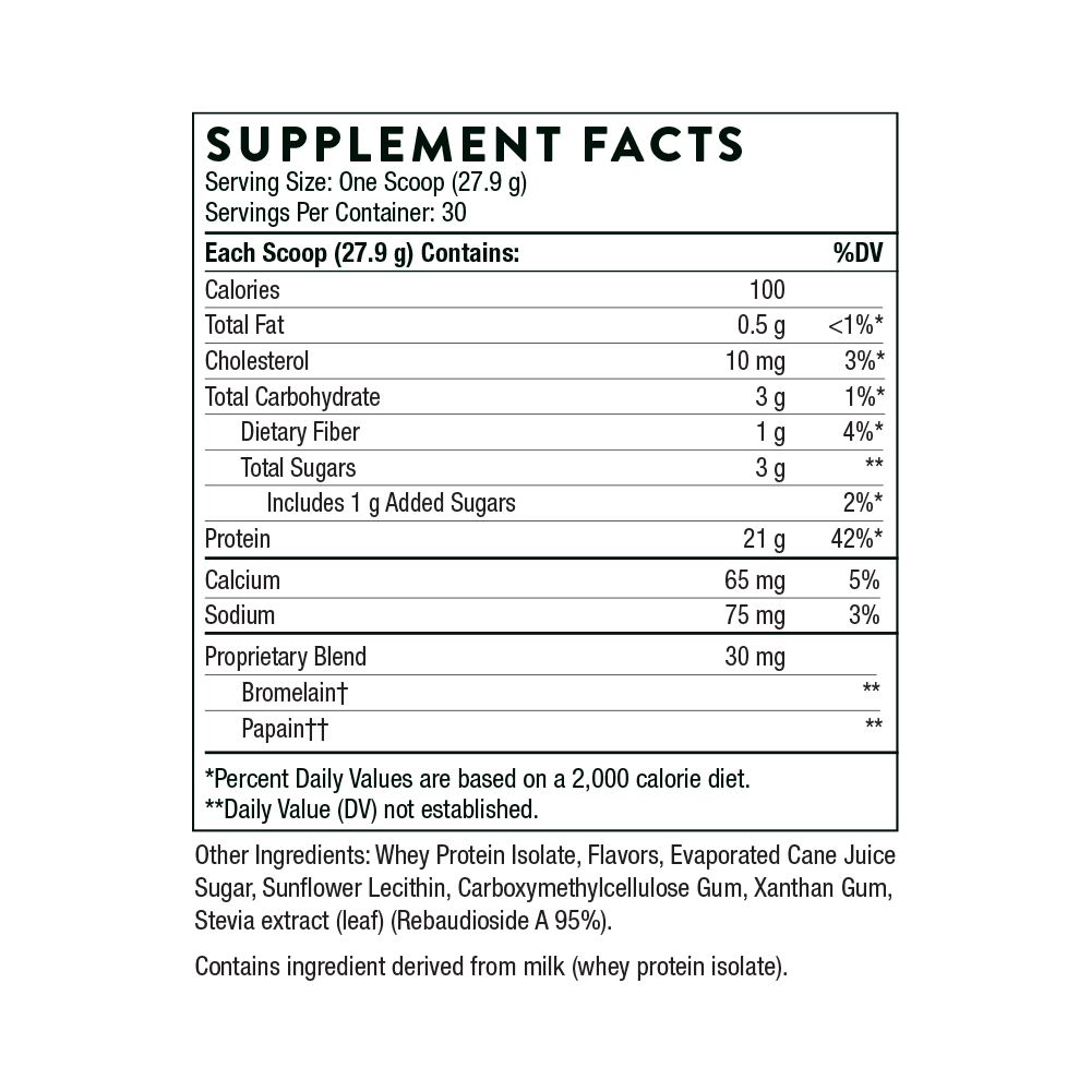Thorne Whey Protein Isolate 6