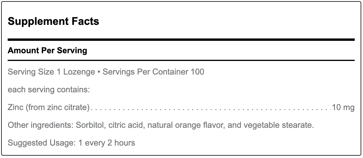 Douglas Labs Zinc Lozenges 2