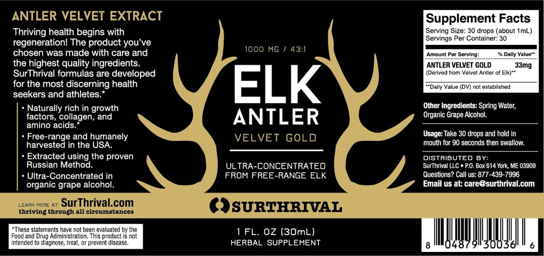Surthrival Elk Antler Velvet Gold Liquid 3