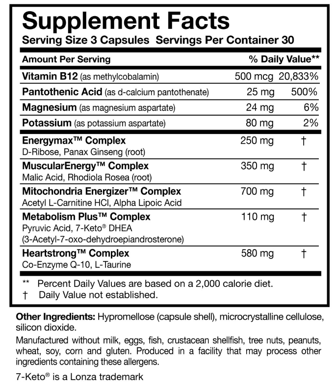 Researched Nutritionals Energy Multi-Plex Capsules 4