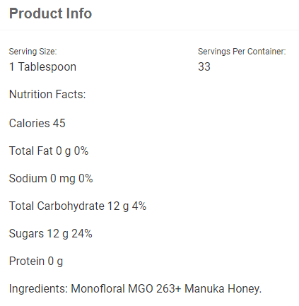 Manuka Health Manuka Honey MGO 263 4
