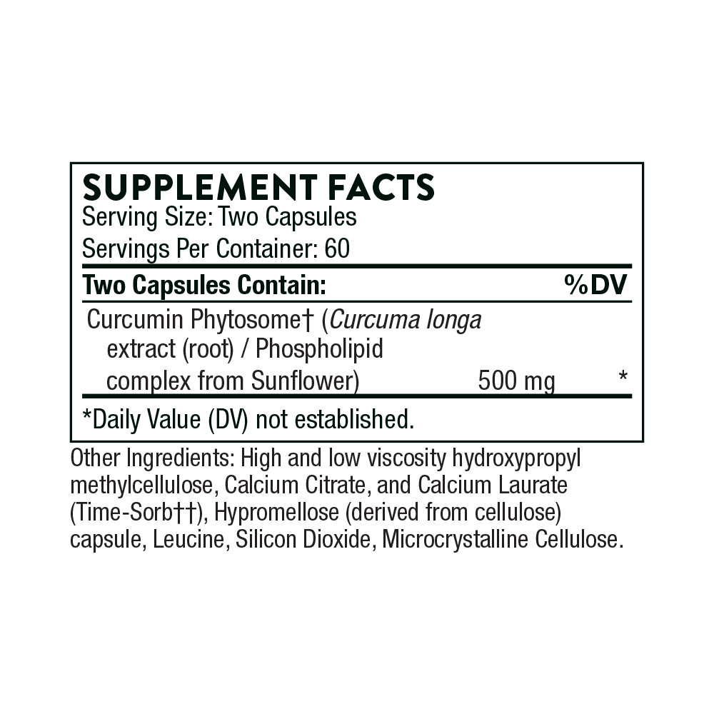 Thorne Curcumin Phytosome 500 mg Sustained Release Capsules