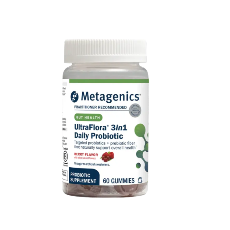Metagenics UltraFlora 3in1 Daily Probiotic Gummies