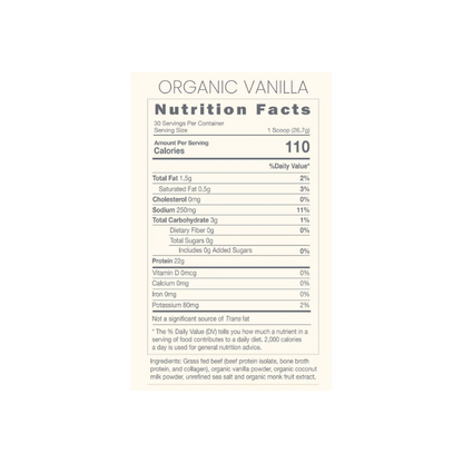 Kono Beef Protein Blend - Organic Vanilla