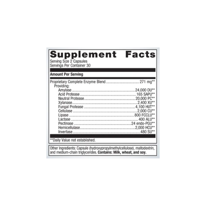 Metagenics SpectraZyme Complete Enzymes
