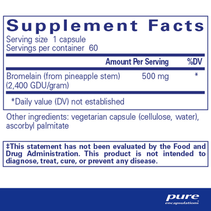 Pure Encapsulations Bromelain 2400 Capsules