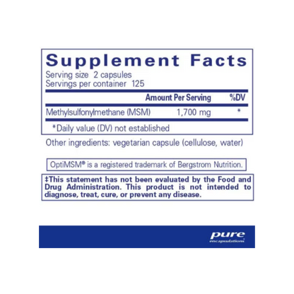 Pure Encapsulations MSM Capsules