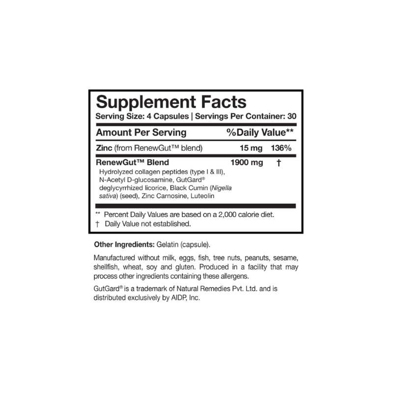 Researched Nutritionals RenewGut Capsules 2