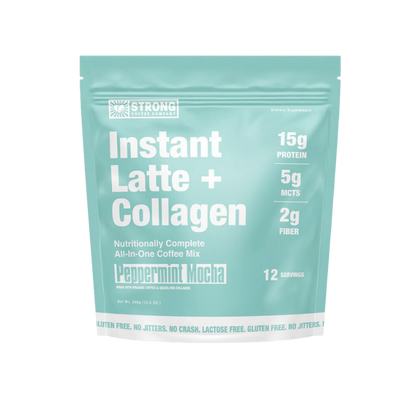 Strong Coffee Instant Latte + Collagen - Peppermint Mocha