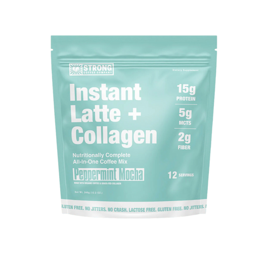 Strong Coffee Instant Latte + Collagen - Peppermint Mocha