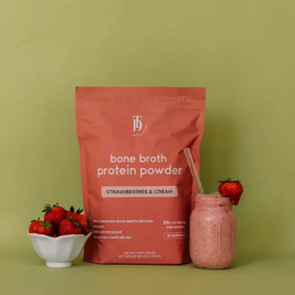 Taylor Dukes Bone Broth Protein Powder - Strawberries & Cream