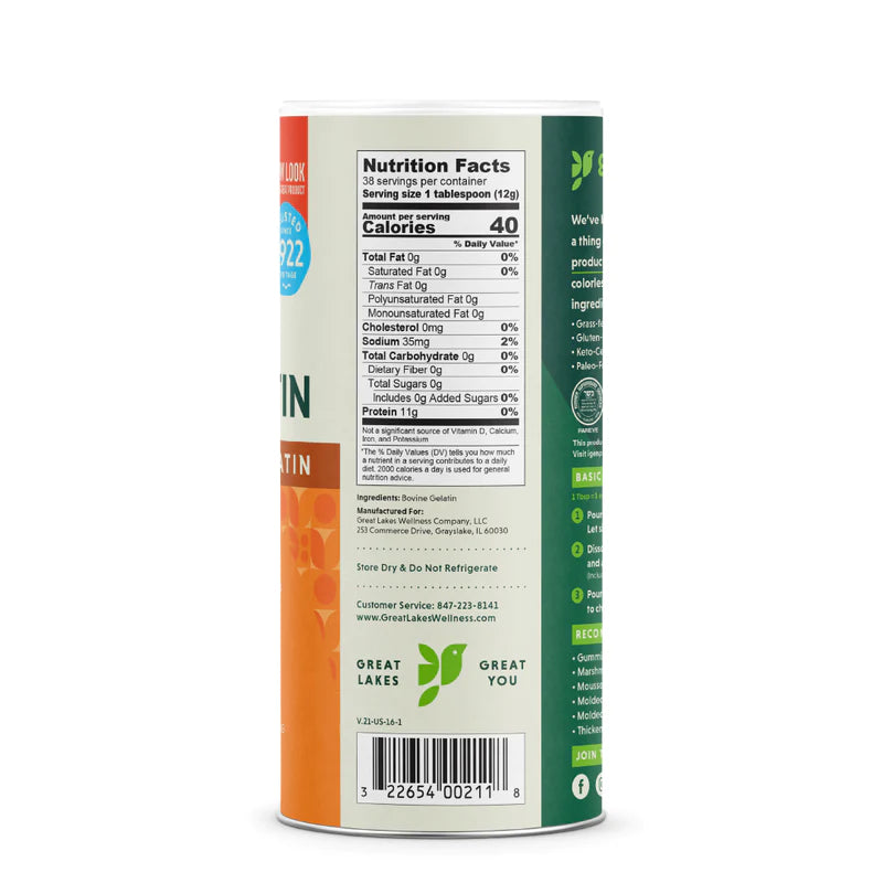 Great Lakes Wellness Culinary Beef Gelatin Powder Alive and Well Shop