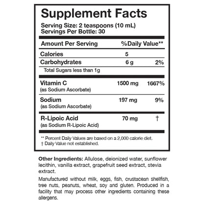 Researched Nutritionals C-RLA™  Liposomal Vitamin C Liquid