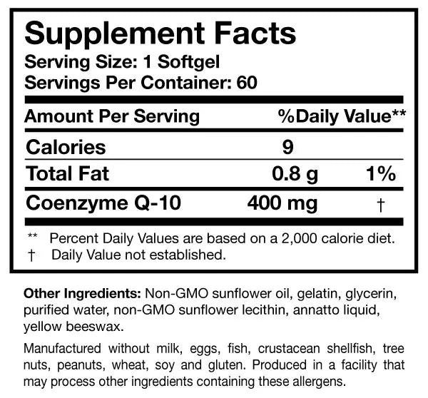 Researched Nutritionals CoQ10 Power Softgels