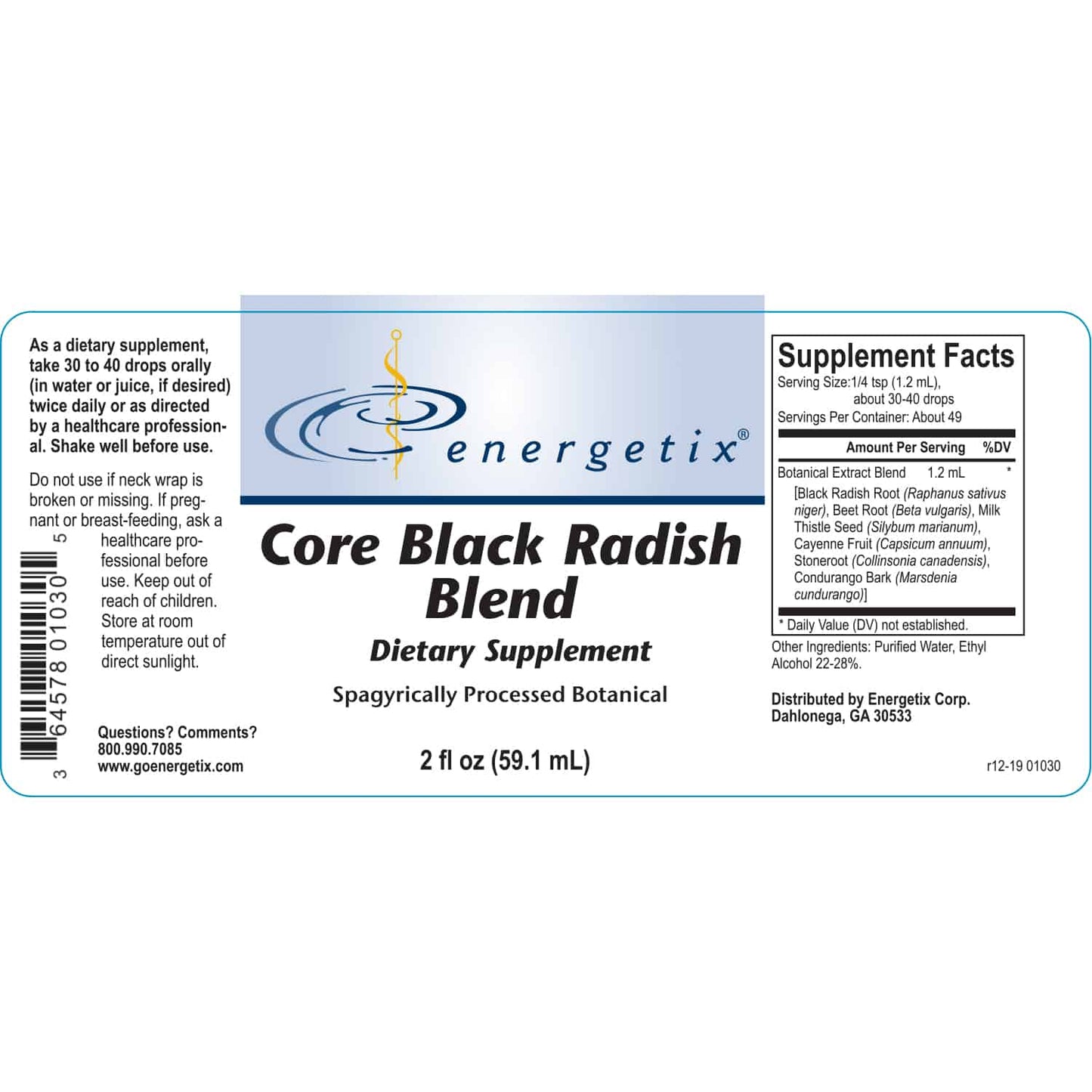 Energetix Core Black Radish Blend Liquid
