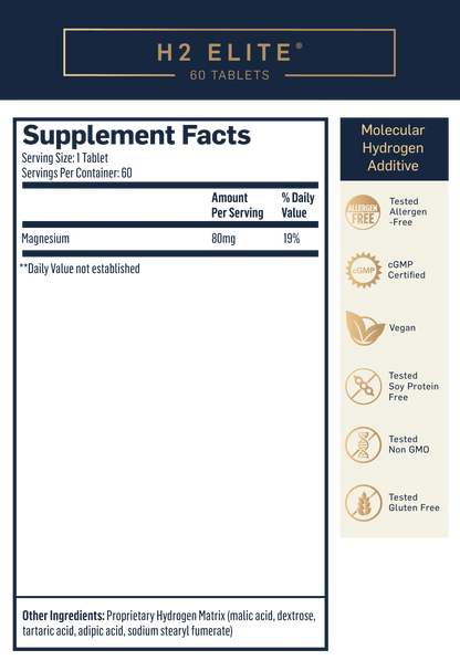 Quicksilver H2 Elite Molecular Hydrogen Tablets