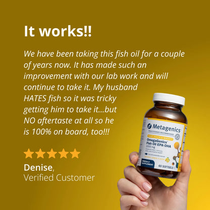Metagenics OmegaGenics 5-in-1 Fish Oil 1000 mg EPA-DHA Softgels